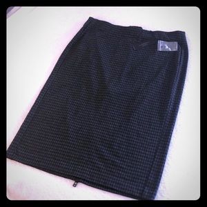 Lane Bryant Stretch Black Gray Pencil Skirt Sz 18